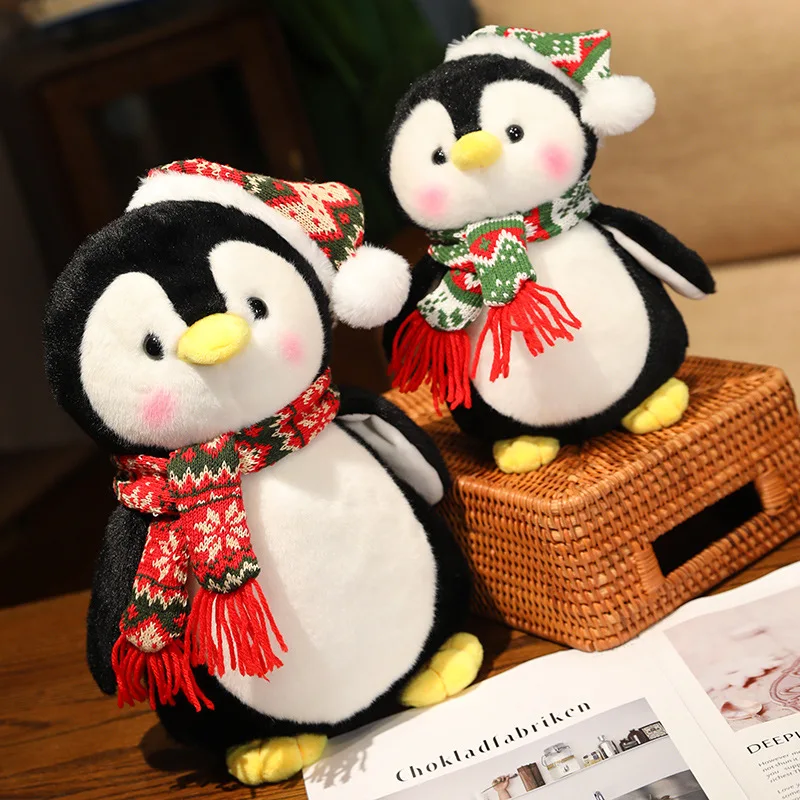 25/35/45CM Christmas Penguin Kawaii Plush Toys Lovely Pillow Stuffed Soft Animal Dolls Birthday Gift