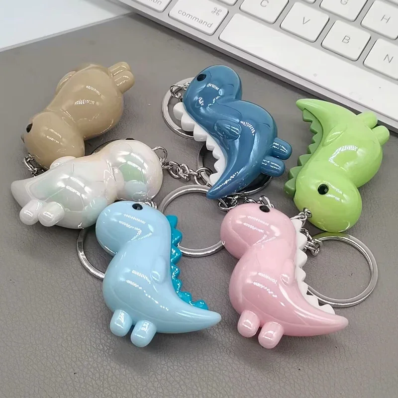 1PC Kawaii Dinosaur Keychain - High Quality Acrylic Animal Pendant Key Ring for Men, Women, Boys, and Girls - Creative Gift Idea