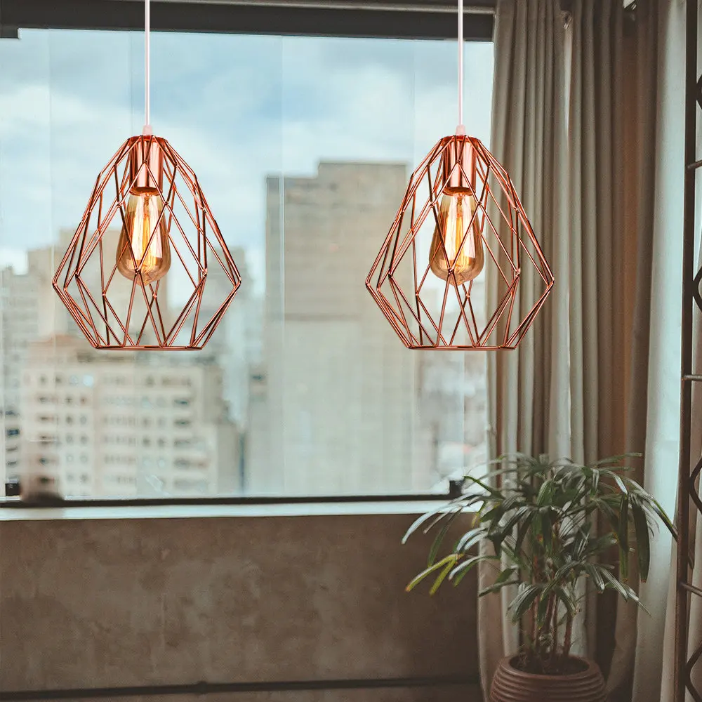 Industrial Iron Pendant Lights Vintage Retro Loft Hanging Lamp E27 Black Suspension Lamp for Dining Room Bedroom Decor Lighting image 5