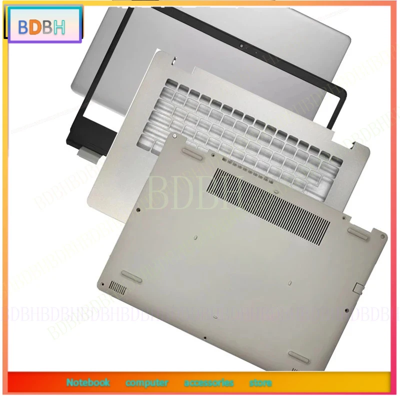 New For Vostro 3400 3401 3405 V3400 Laptop LCD Back Cover/Front Bezel/Palmrest/Bottom Case Silver Black 125D6 Y5X09 RX8DW