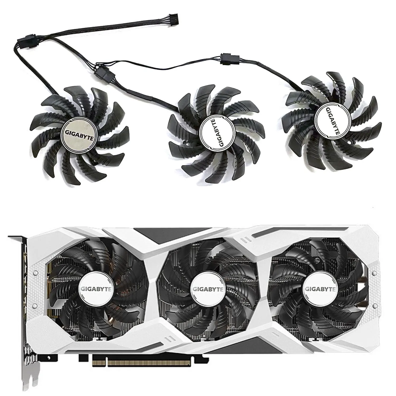 

New GPU Fan 75MM 4PIN PLD08010S12HH for Gigabyte RTX2060 2070 2080 Ti RTX2060 RTX2070 Super Gaming Graphics Card Graphics Cooler