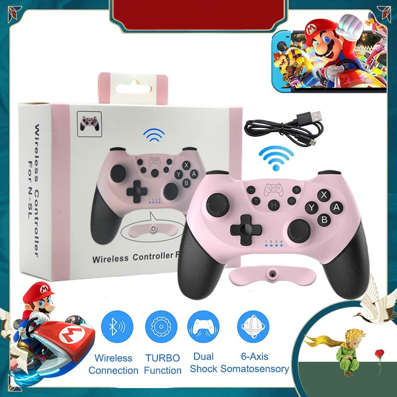 Upgraded With Macro Programming Wake Up Function Bluetooth-compatable Wireless Game Controller for Switch Pro Lite Oled Gamepad