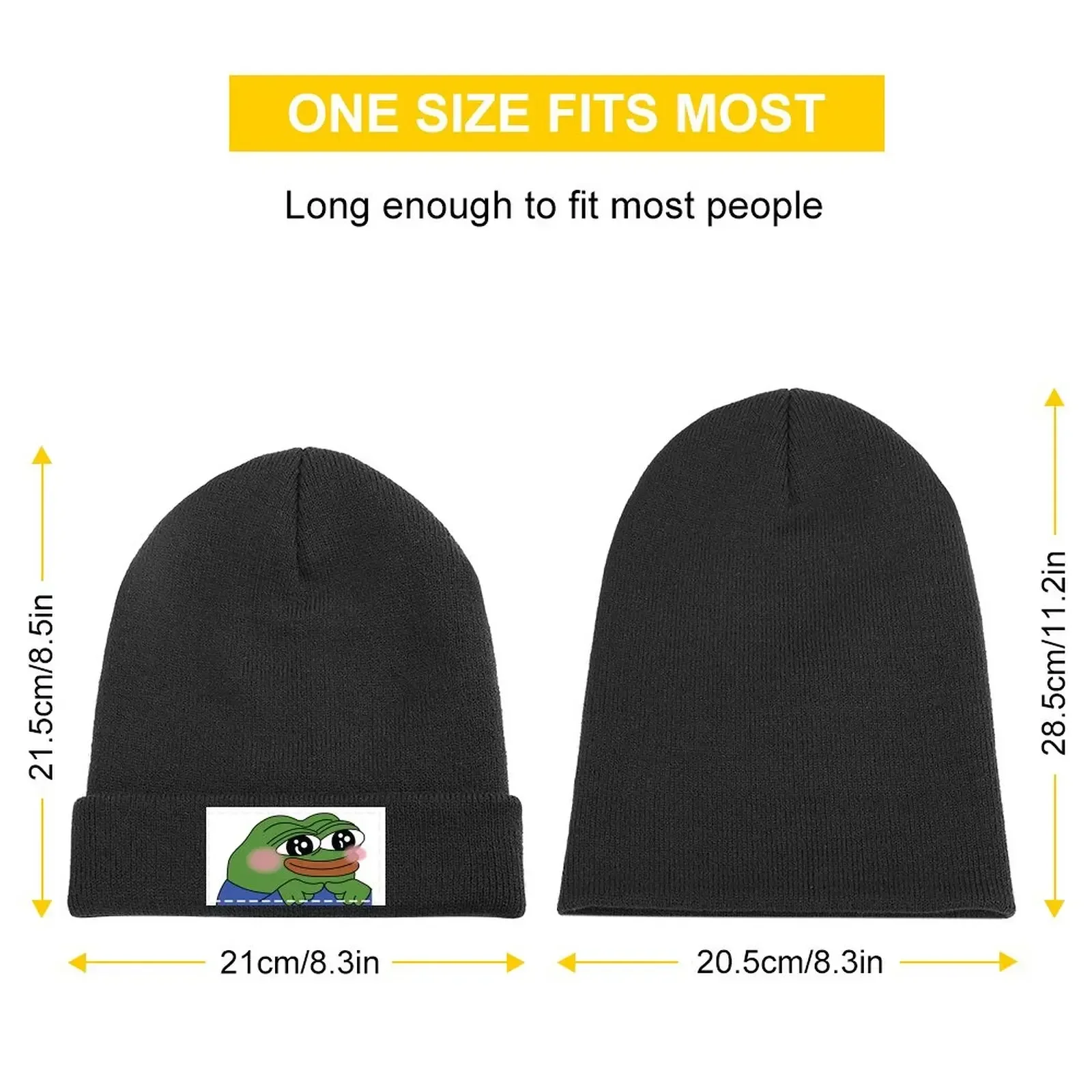 peepoShy Emote High Quality Knitted Hat Bobble Hat Icon Hat Man Luxury Horse Caps Women Men's