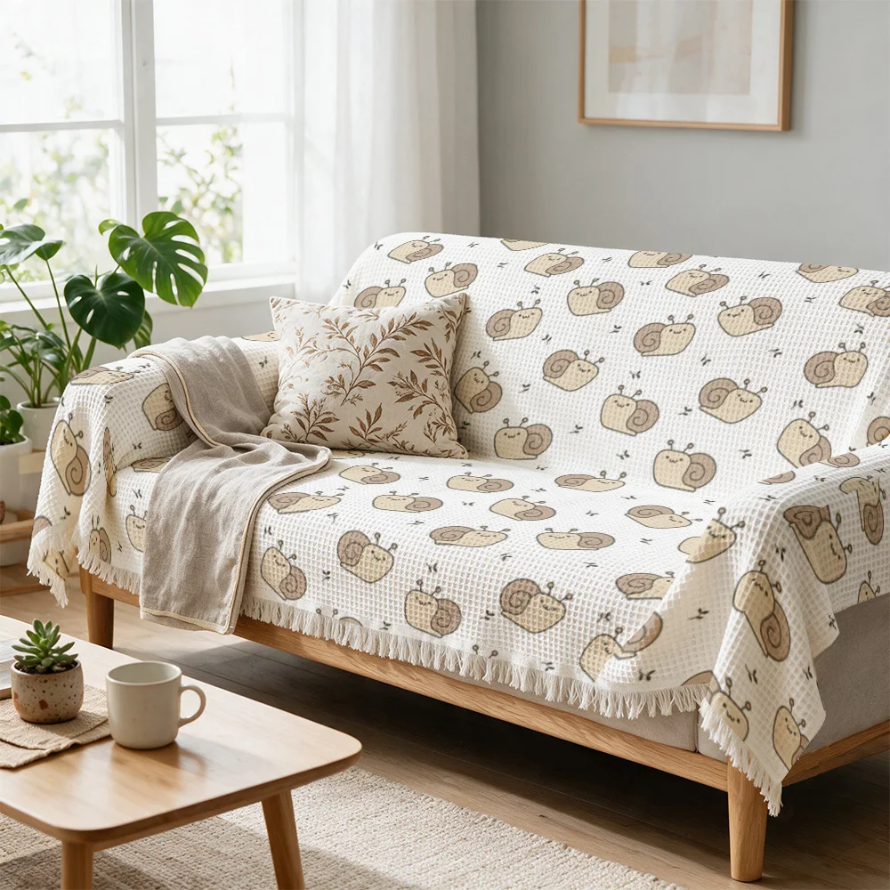 Decorative Cute Cartoon Throw Blanket for Sofa Couch Bed Home Decor Soft Knit Washable Pattern Nursery Throws Winter Fall
