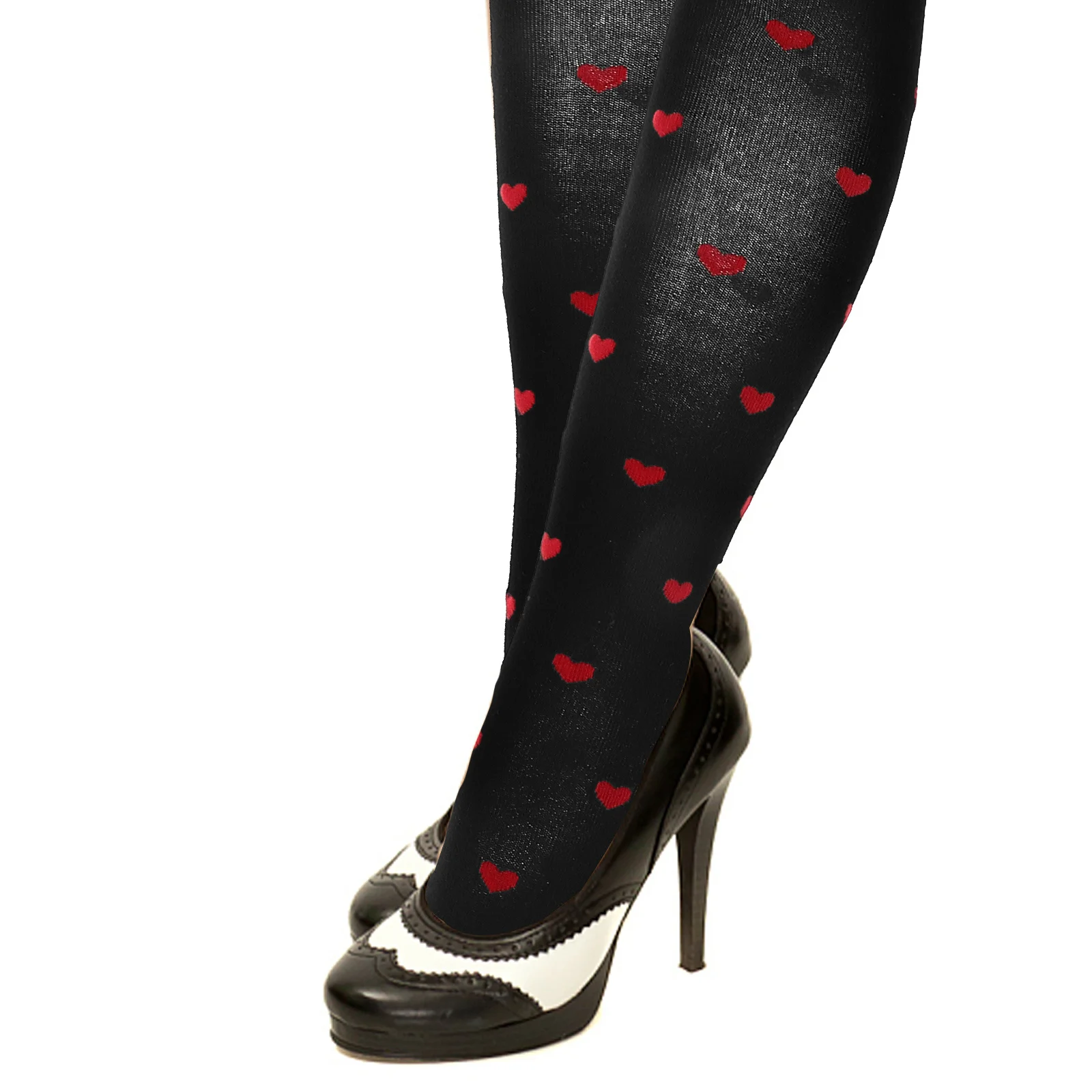 

Over The Knee Valentine'S Heart Stockings Red Thigh High Socks Romantic Date Party Wear Women Fashion