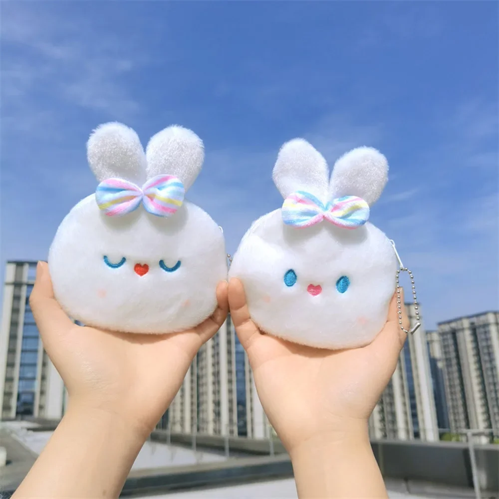 

Cartoon Cute Bow Rabbit Portable Small Bag Girls Coin Purse Cute Creative Coin Bag Lipstick Bag Children's Birthday Gift