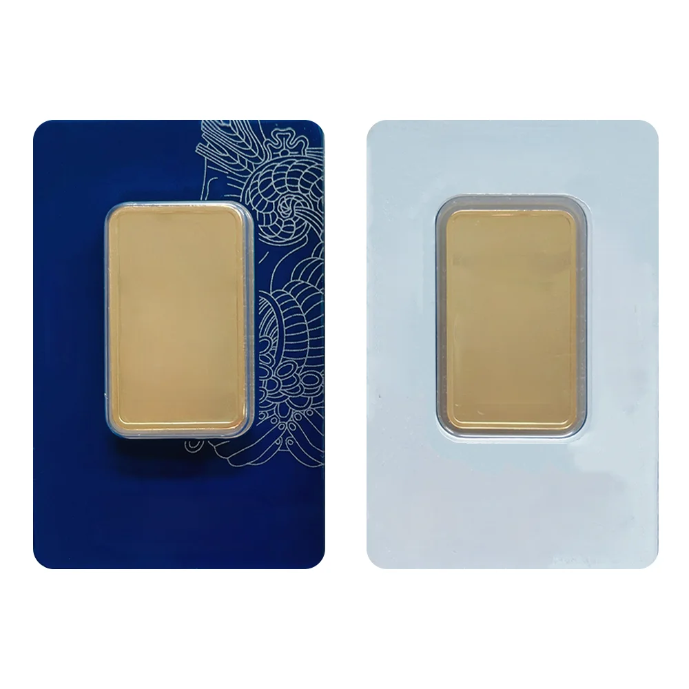 Swis Lady 1oz/2.5g/5g/10g/20g/50g/100g Sealed packing Copper Bar 24k Gold Plated Bullion Ingot Non-magnetic Unique Craft