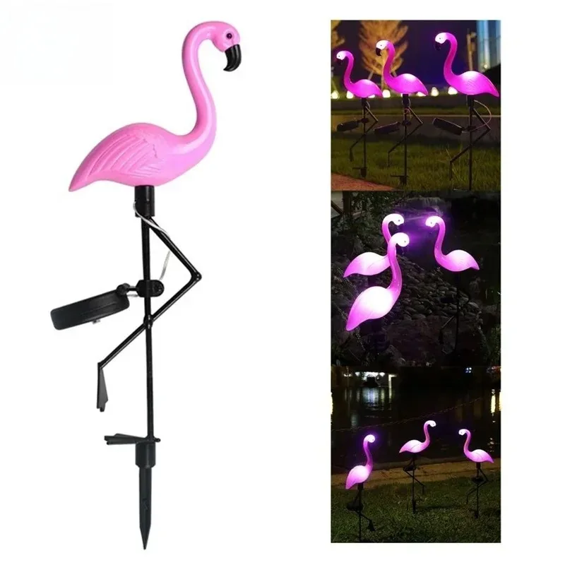 Premium Flamingo Solar Stake Light, IP65 Waterproof LED Landscape Lamp, Durable Bright for Outdoor Pathway, Garden & Xmas Decor