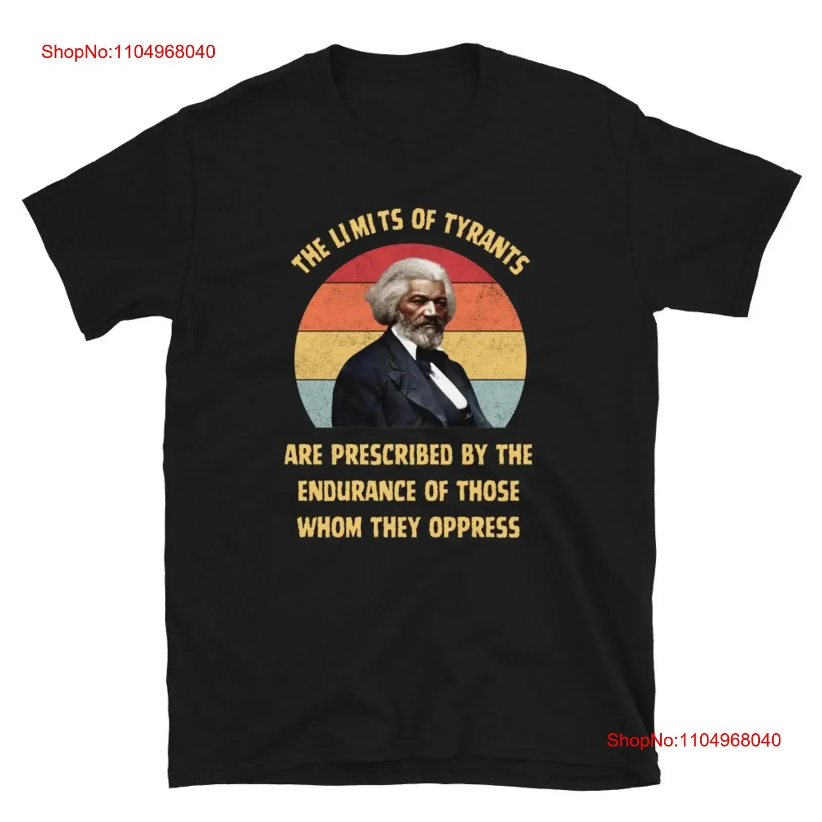 

Frederick Douglass Tyrant Political T Shirt vintage Washed Casual streetwear Soft Breathable Top For Everyday Wear
