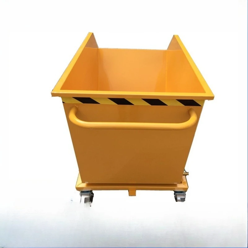 Heavy waste iron scrap truck, tipping bucket type pick-up waste slag box, self-unloading iron shearing truck fork hole workshop