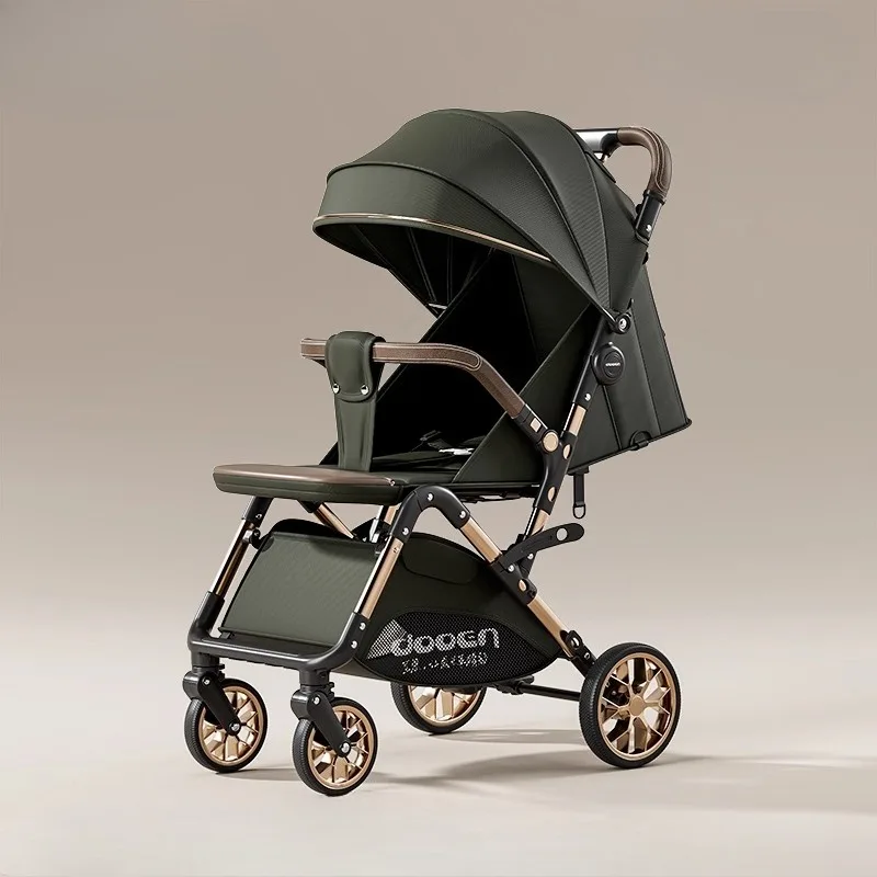 

Prams for Baby Can Sit or Lie Down Newborn Baby Strollers Simple Folding Ultra-lightweight Shock-absorbing Wheels Baby Cars