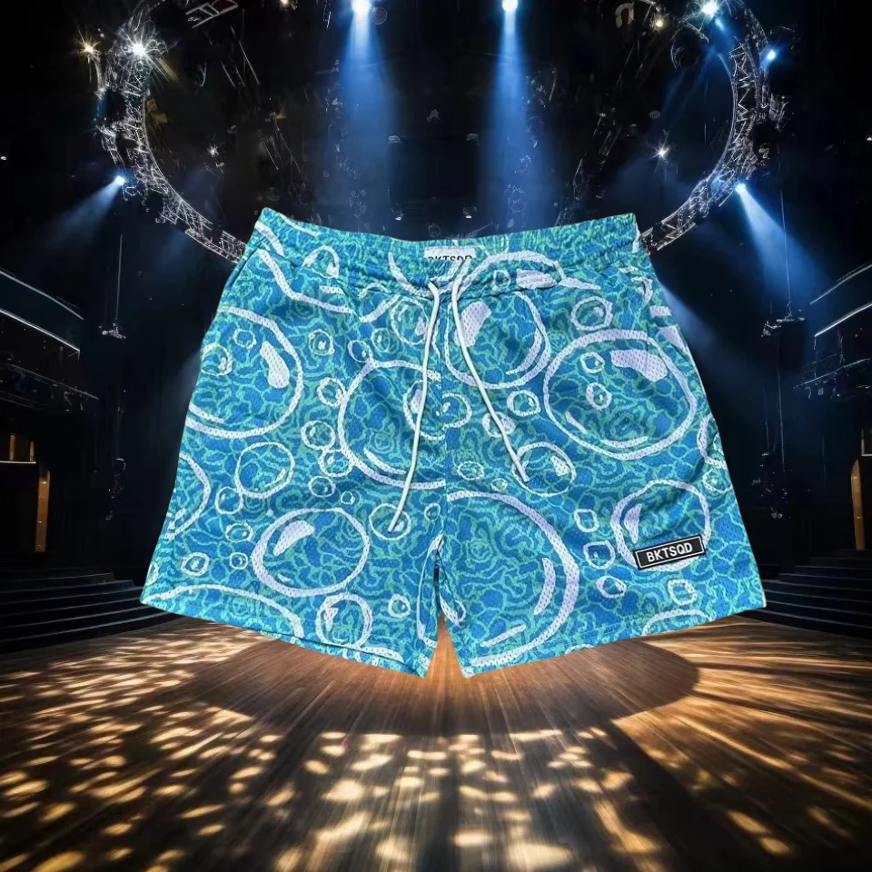 

2025 NEW Summer BKTSQD Basketball Shorts Men's Fashion Trend Sport Shorts Beach Pants Mesh Breathable Comfort Running Shorts Men