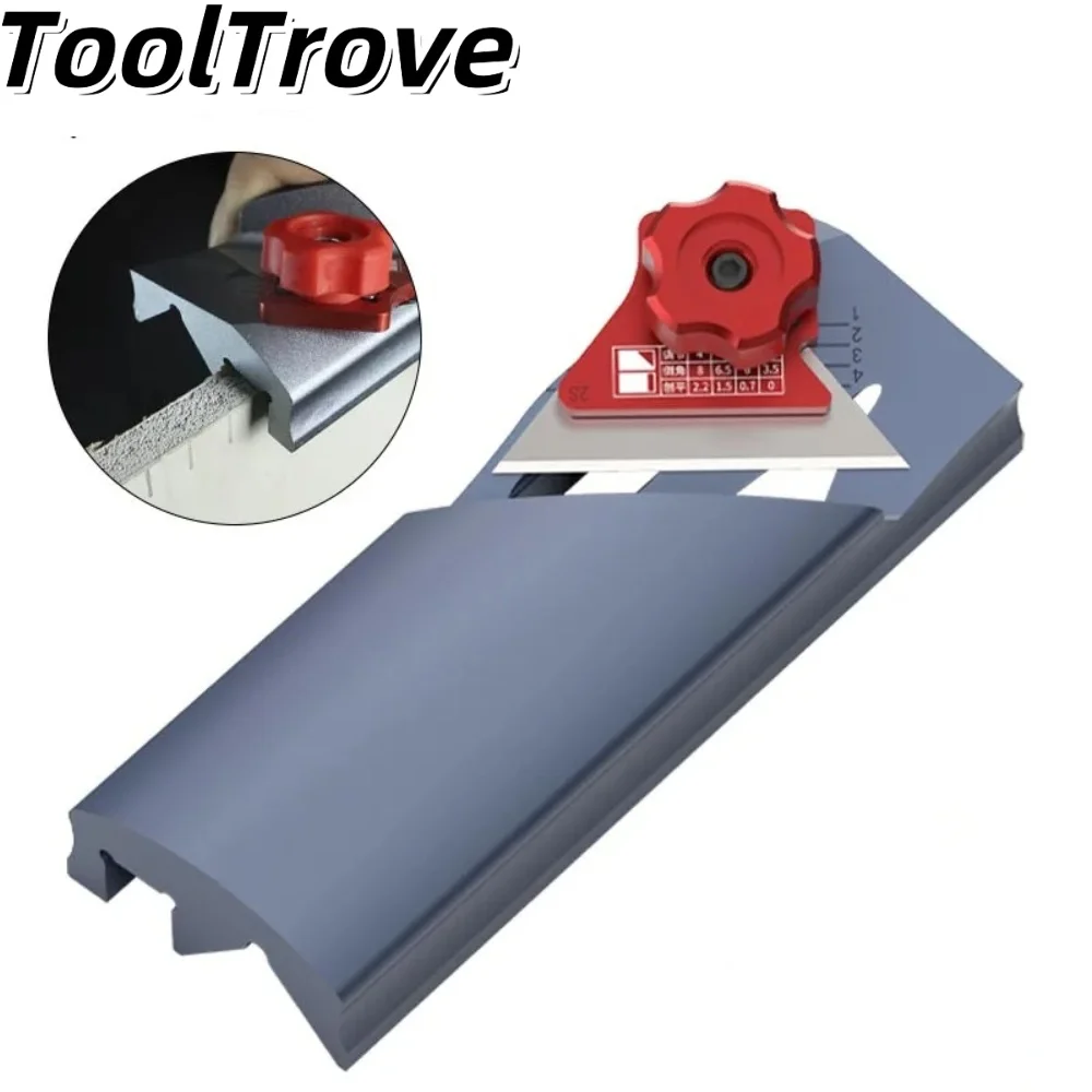 Aluminum Alloy V-Type Chamfer Plane for Gypsum Board - 2 in 1 Woodworking 45/30 Degree Right Angle Bevel Edge Trimming Tool