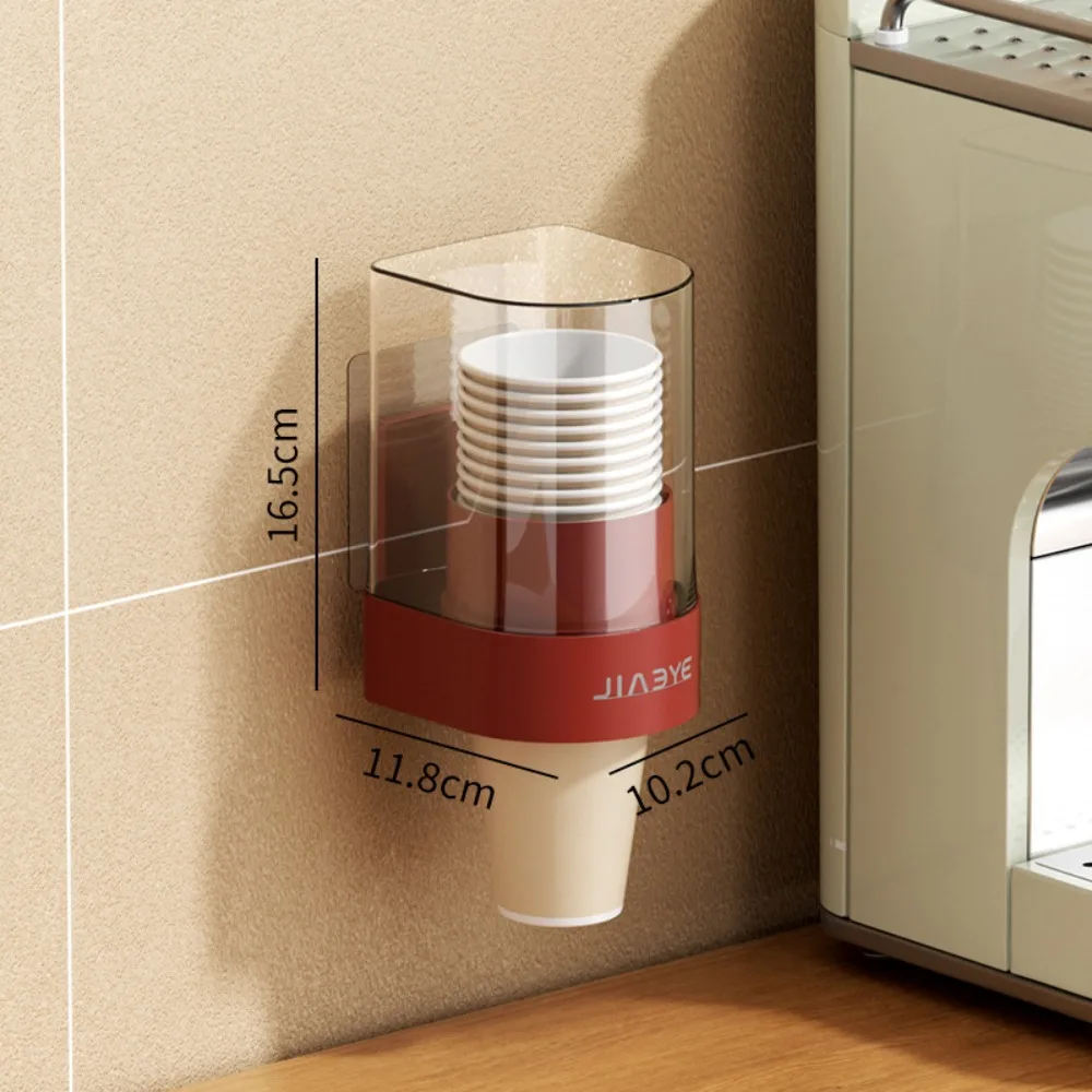 

High Quality Plastic Paper Cup Dispenser Countertop No-drill Cup Organizer Rack Wall-mounted Cup Dispenser Stand Bathroom Use
