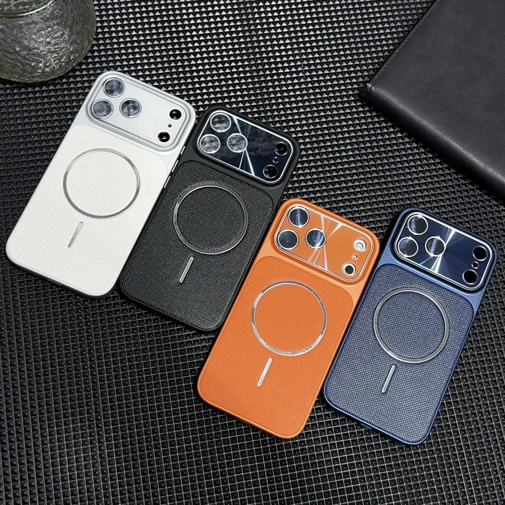 

Solid Color Back Magnetic Charging Phone Cover for iPhone Air 13 14 15 16 17 Pro Max with Protective Case