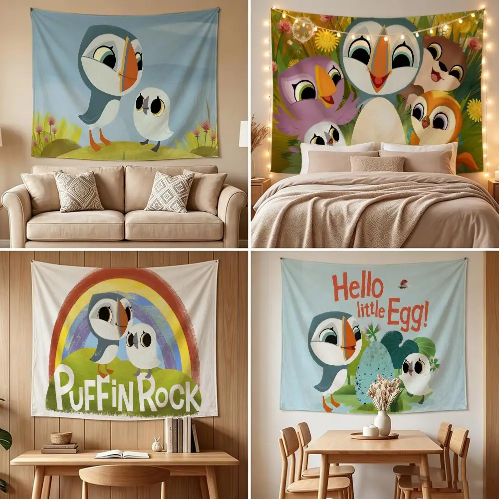 Hello L-little E-Egg! Tapestry Custom Living Bedroom Party Dormitory Interior Wall Bohemian Decoration Attached Clip