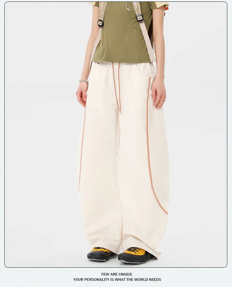 New Spring Autumn Windproof Water-Repellent Wide-Leg Slim Scimitar Pants For Men Women Quick-Drying Workwear Hiking Pants