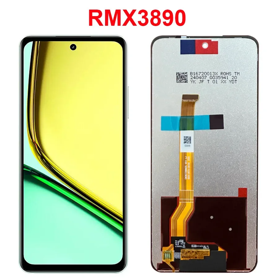 6.72\'\' For Realme C67 4G RMX3890 LCD Display With Frame Touch Screen Digitizer Assembly For Realme C67 4G Screen Replacement