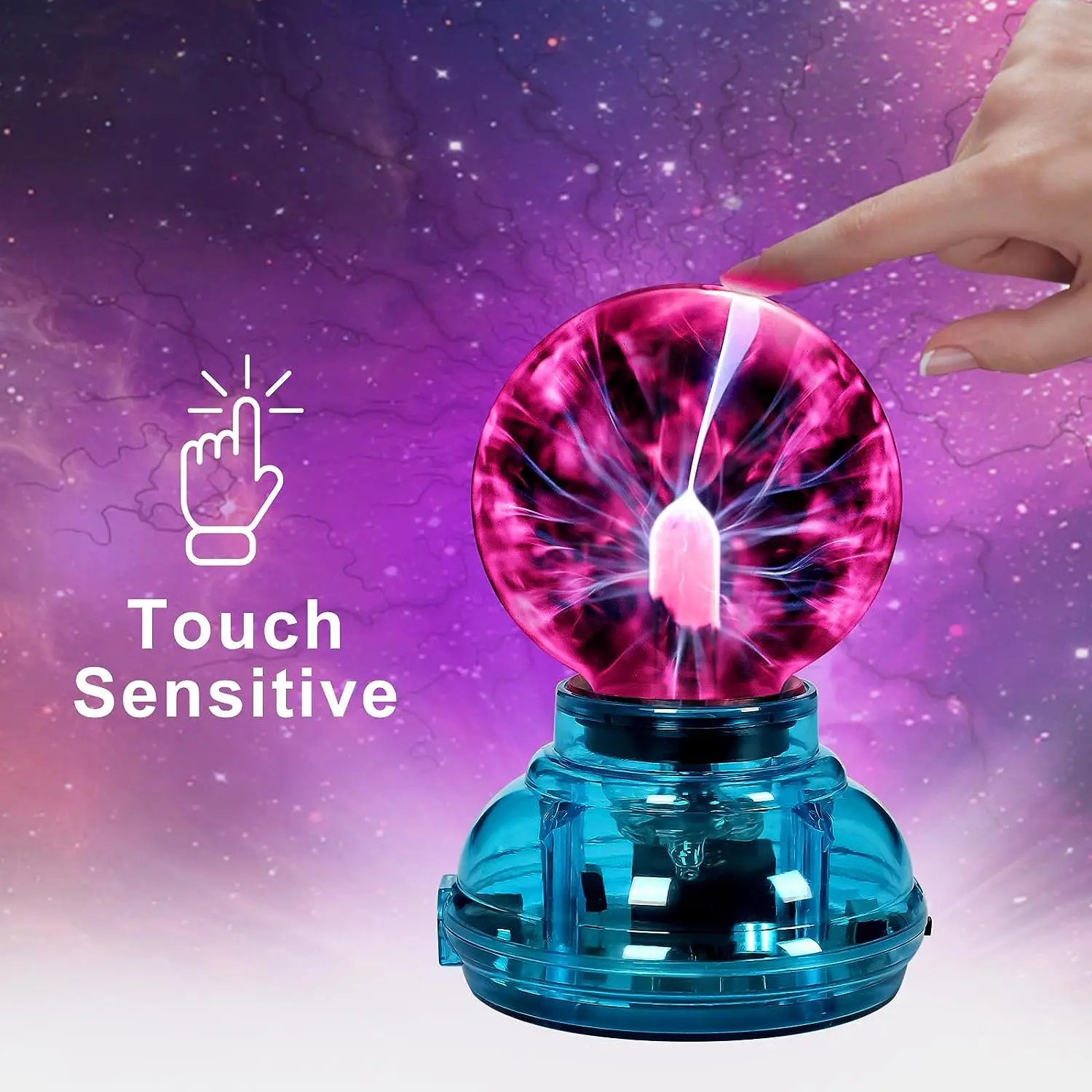 Plasma Ball 3 Inch Toys Magic Gift Sensitive Touch Ball USB Touch Ball Toys Lightning Ball Crystal for Kids Gifts