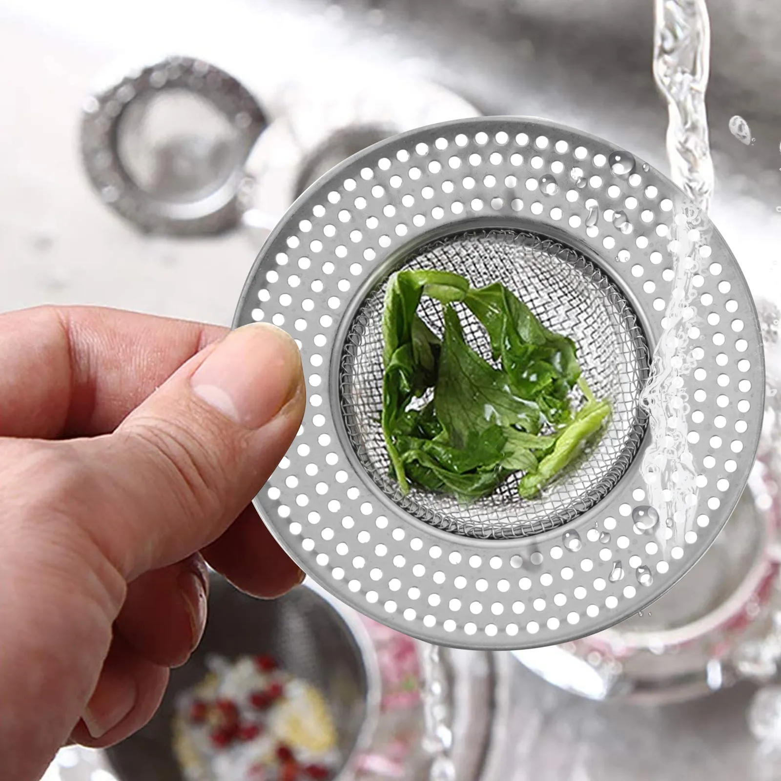 

Усовершенствованная крышка для душевого слива из нержавеющей стали с отверстиями для точного сбора волос и точечной перфорацией для слива в ванной, легко чистится