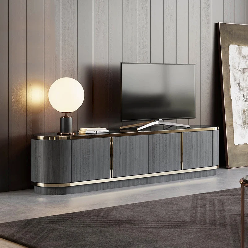

Italian light luxury furniture TV cabinet coffee table combination modern simple living room bedroom minimalist rock slab locker