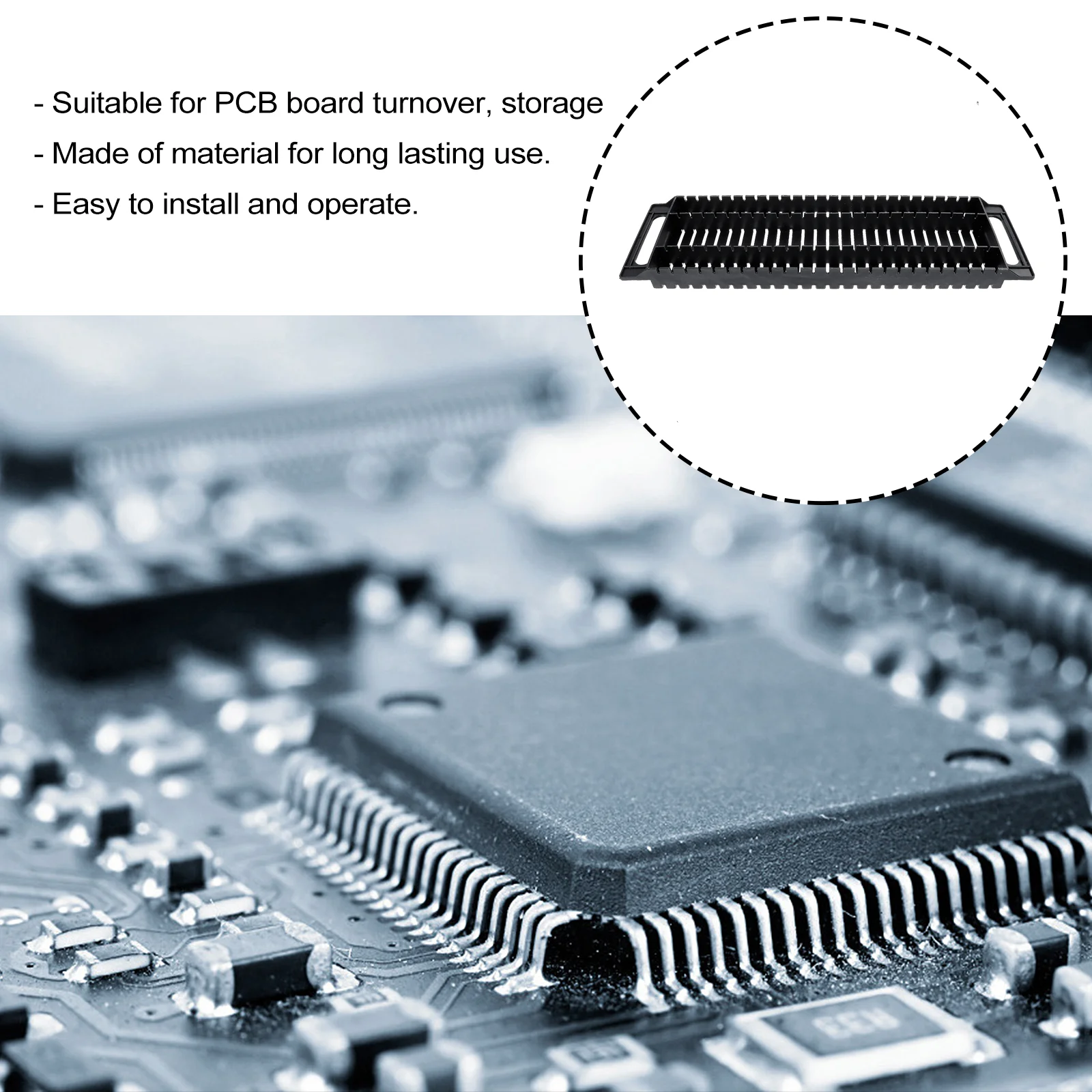 Support de plaque murale en plastique noir, supports magnétiques, cadre de barre libre, plateaux en verre, étagère d'angle, Pcb, T1, Esd, 2 pièces