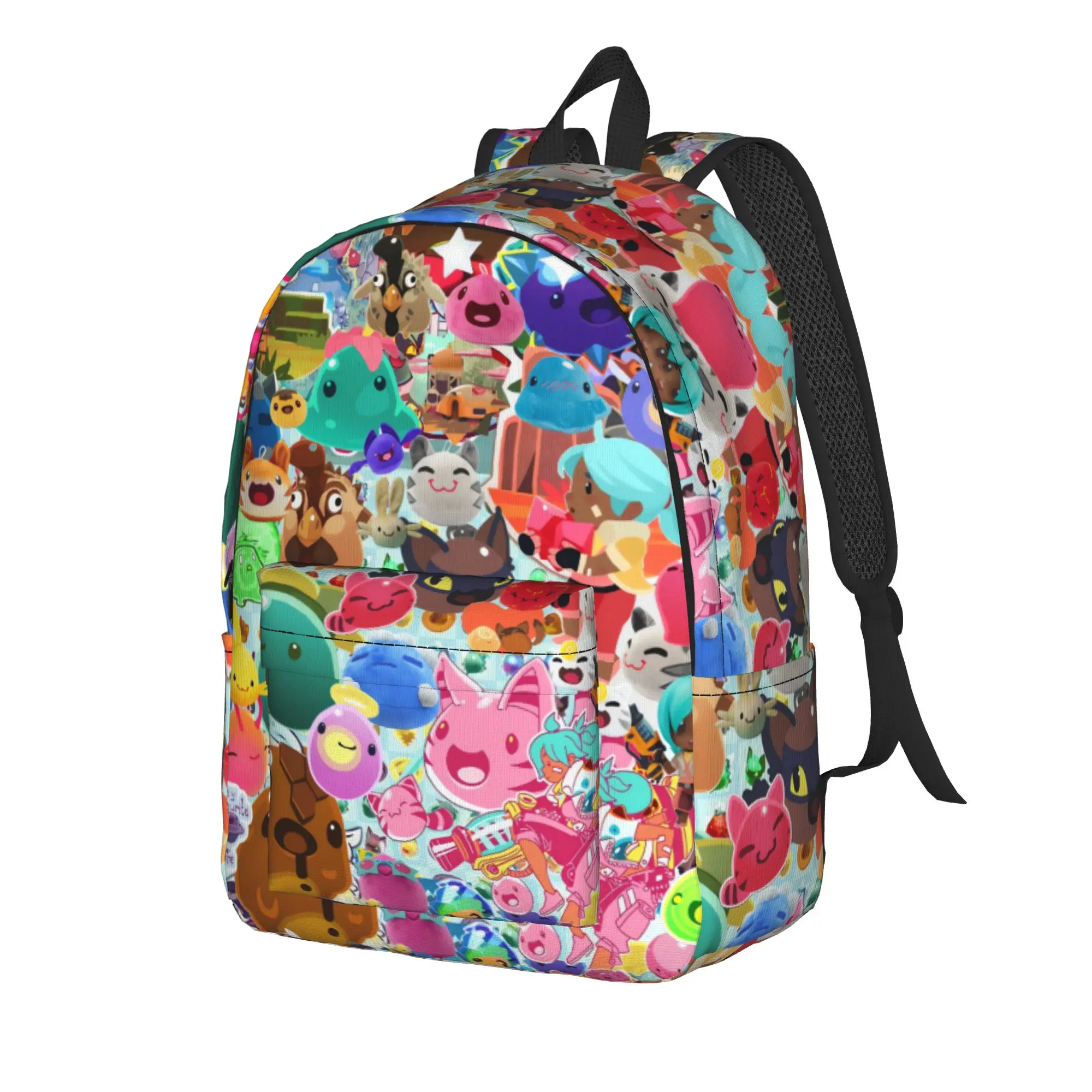 Magic Game Slime Rancher Backpack  Fun Backpacks Men University Pattern High School Bags High Quality Rucksack