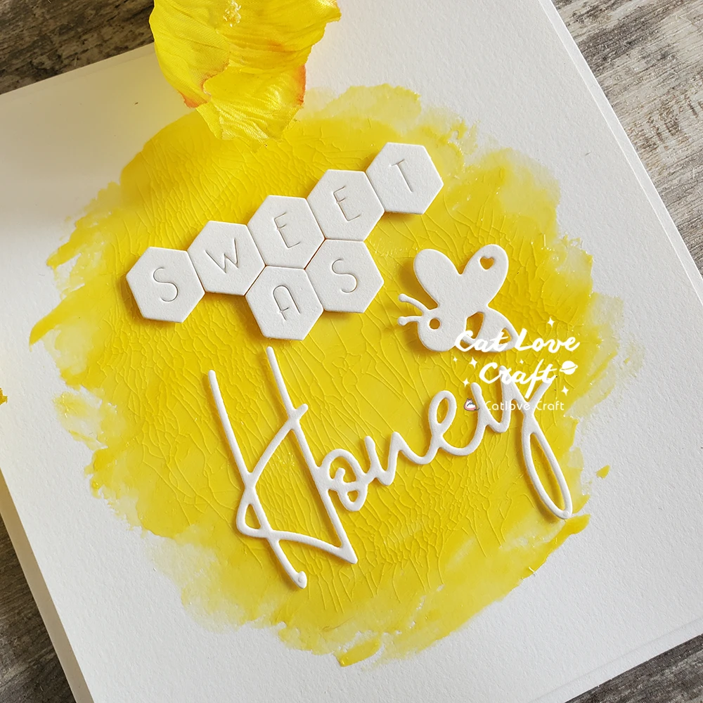 Catlove خلية النحل الدب المعادن قطع يموت سكرابوكينغ قالب Stencil يموت تخفيضات بطاقة صنع Craft بها بنفسك الحرفية النقش يموت جديد ل