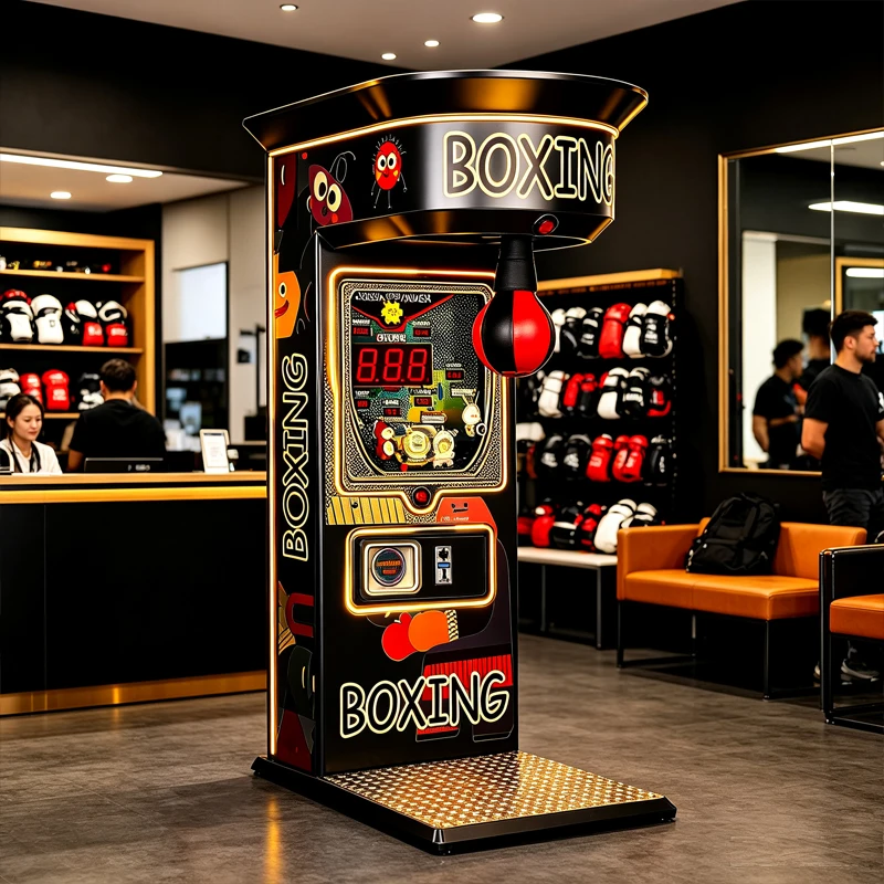 Coin Operated Boxing Punch Strength Tester Machine For Boxing Club Reception Area Customized