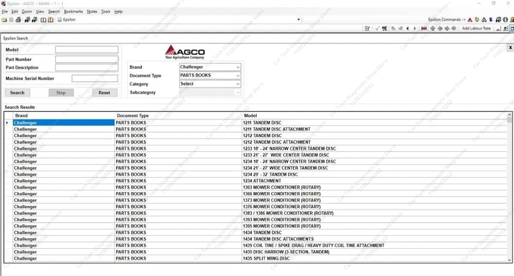 AGCO 데이터베이스 영국 부품 + 워크샵 + 보안 키 생성기 (AGCO 에프실론 예비 부품 카탈로그 및 수리 매뉴얼용)