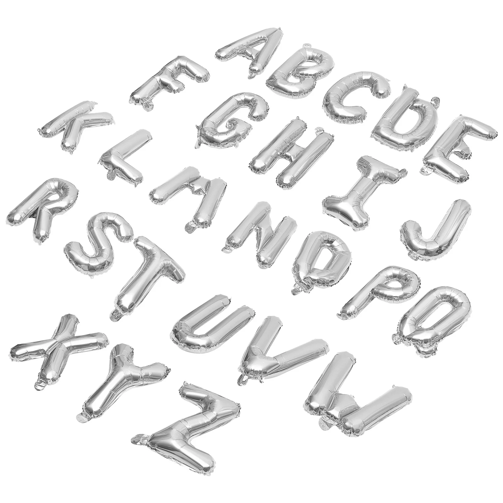 

26pcs Aluminum Foil Balloon Letters A-Z 16 Inch Silver Star Pattern For Birthday Wedding Party Decoration Alphabet Letter