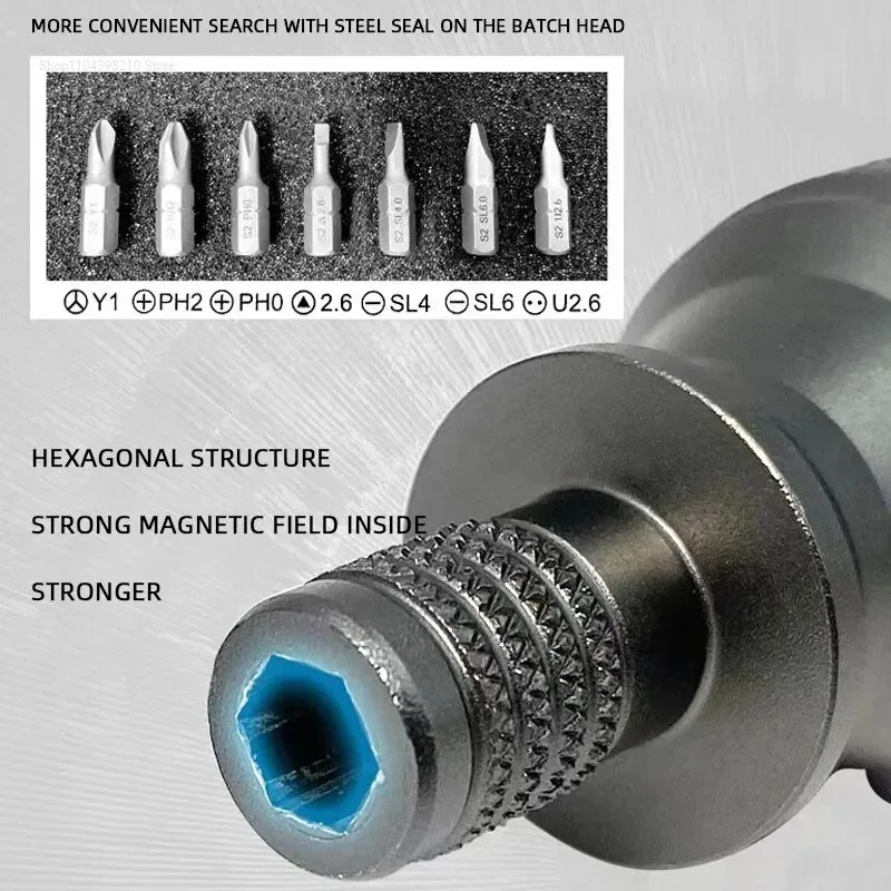 Small Steel Gun Titanium Handle  Screwdriver Portable Storage image 6