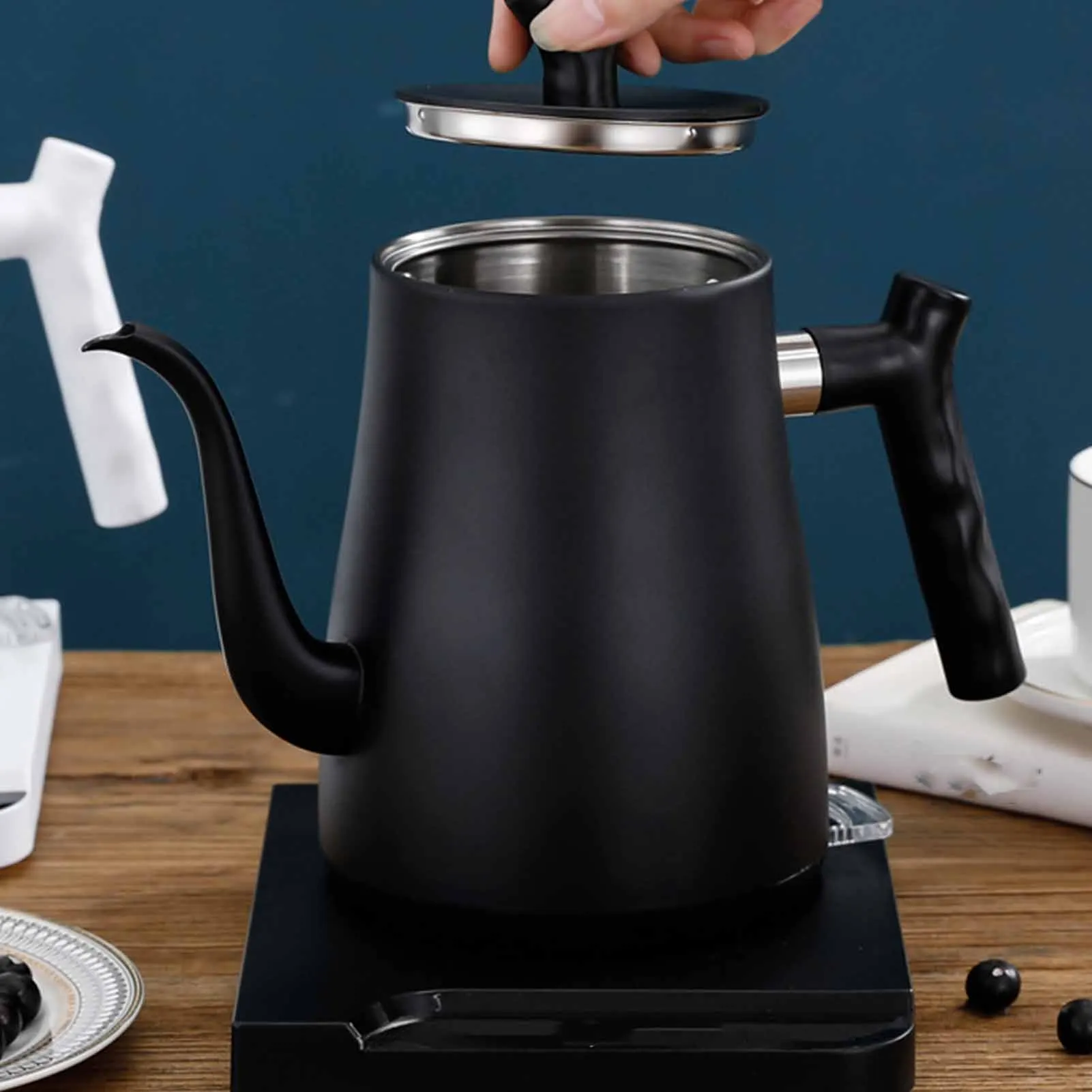 -For Electric Kettle with Base Double Layer Hot Water Boiler Heater with Auto Shutoff Protection for Home*
