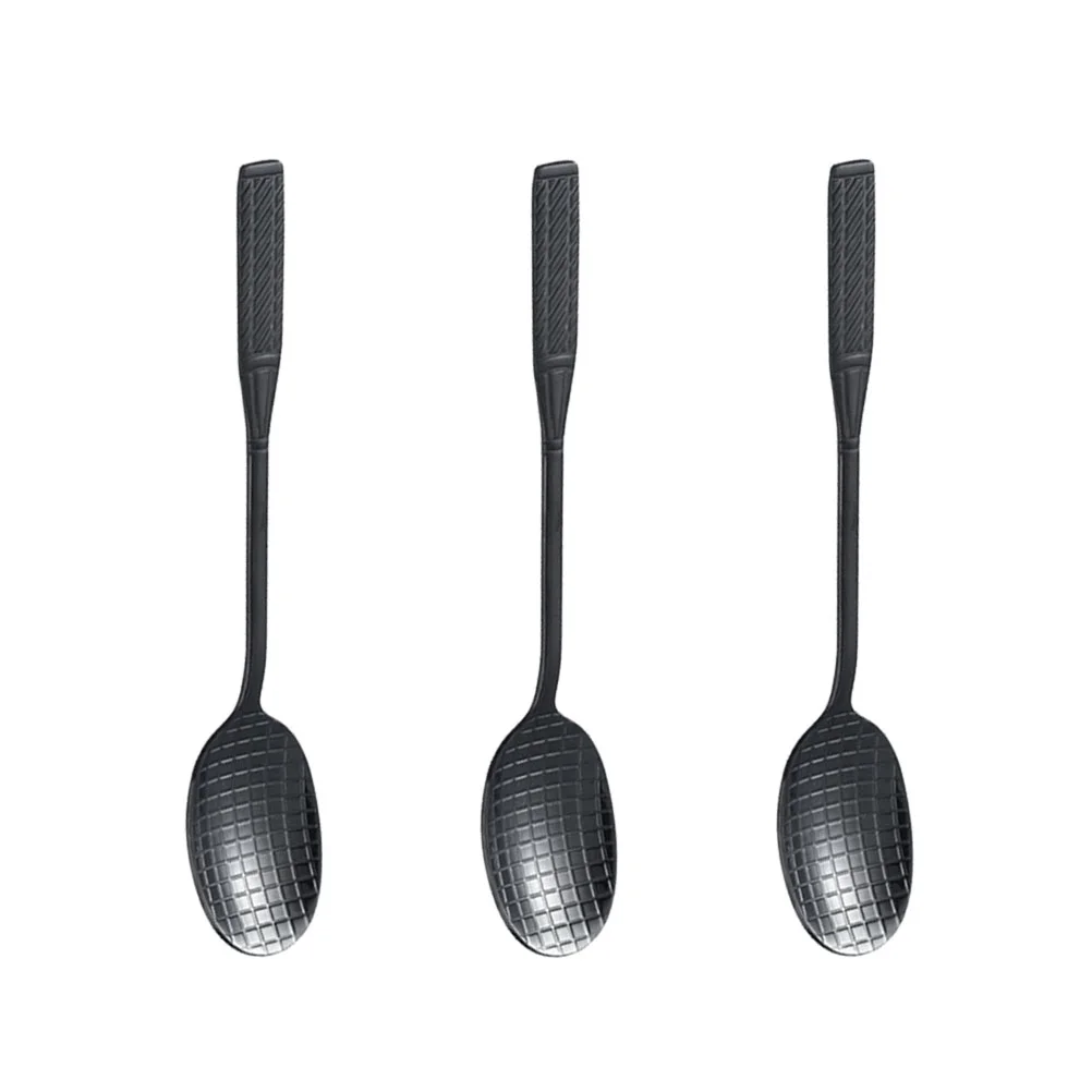 3 Pcs Premium Material Spoon Coffee Stirring Spoons Tennis Racket Shape Ice Cream