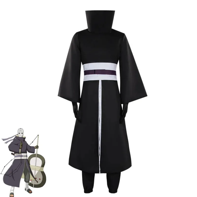 

Anime Uchiha Obito Cosplay Costume Black Robe Tops Coat Ninja Combat Uniform Mask Shoe Man Woman Halloween Carnival Suitx;2'a,6.