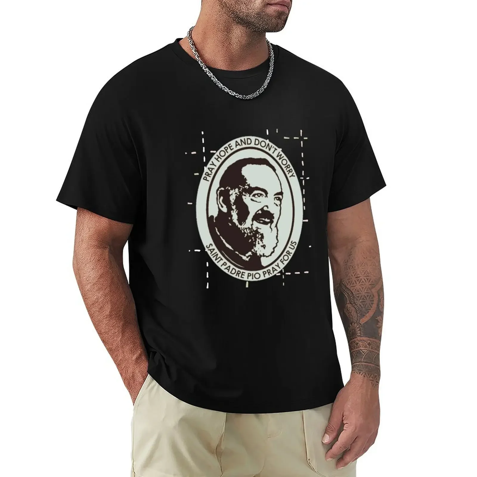 Saint Padre Pio, St. Padre Pio, Padre pio T-shirt customs summer clothes sweat shirts, men