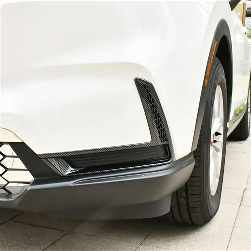 

For Honda CRV CR-V 2023 2024 Car Front Fog Light Lamp Cover Decor Trim Accessories Parts - ABS Carbon Fiber