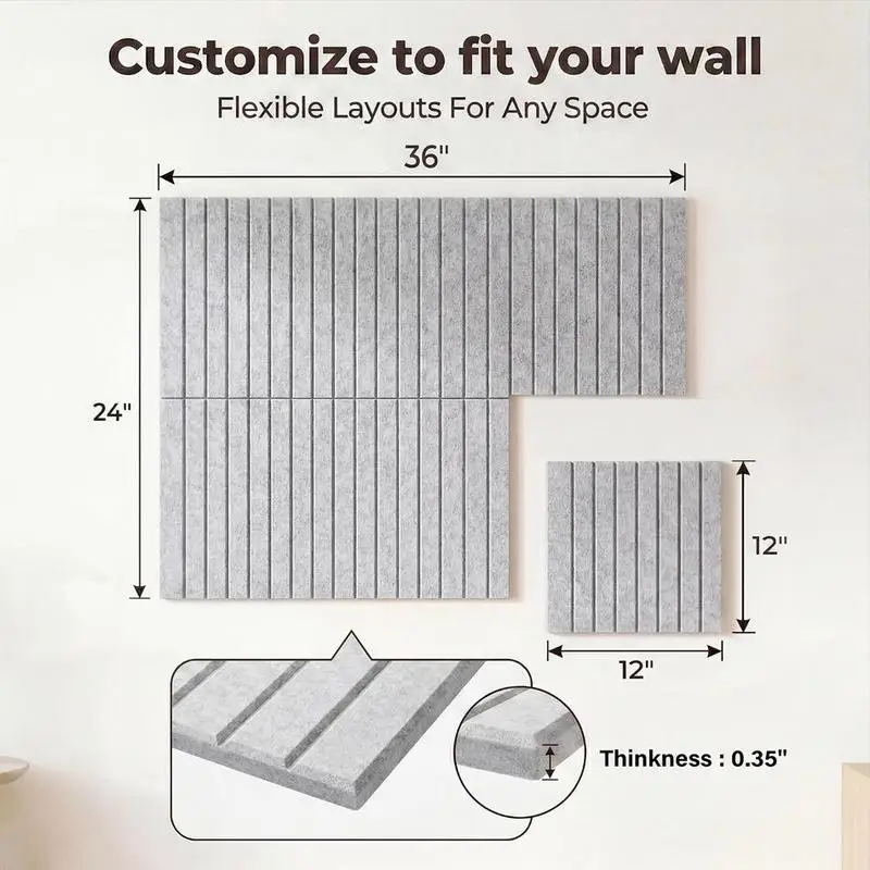 Home Decor Wall Panel Decorative Sound-absorbing Panels Felt Cork Tiles Bulletin Pin Boards Soundproof Acoustic Panel Decoration
