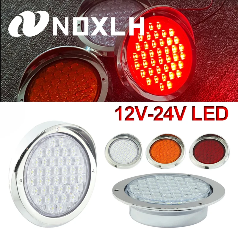 NOXLH 12V-24V LED Warning Lights Truck Tail Lights Red White Signal Reversing Light For Cars Van RV Rear Light Auto Accessories