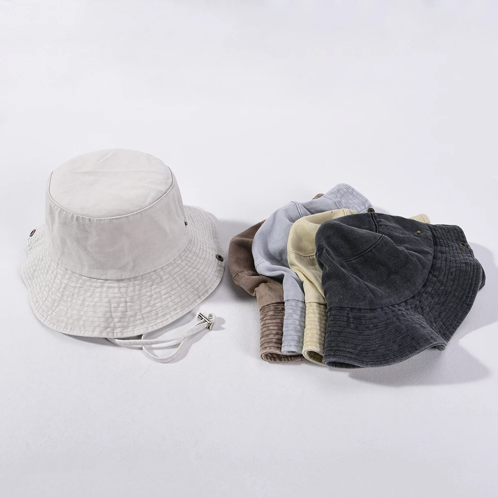 

Jaxmonoy Casual Denim Bucket Hat for Women and Men Spring New Arrival Foldable Cowboy Hats Summer UV Protection Fisherman Cap