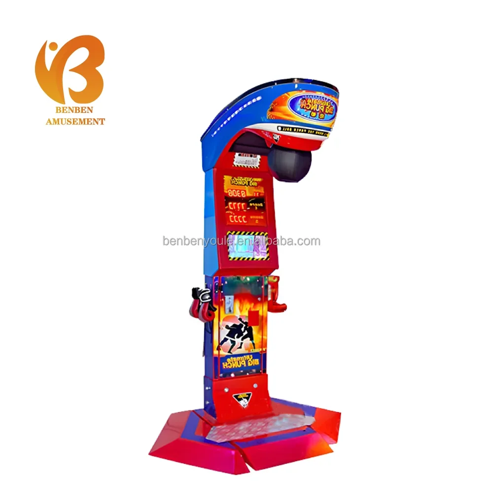 Coin-Operated Big King Sport Arcade Boxing Machine Punching and Fire Kick Boxing Game Kit for Racing Usage