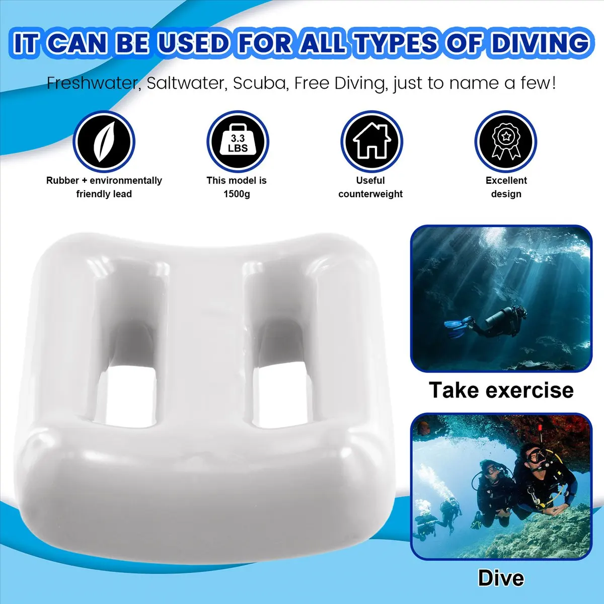 sports-dive-weights-for-scuba-diving-weight-belt-coated-lead-diving-weights-coated-dive-weights-dive-belt-weights-1500g-white