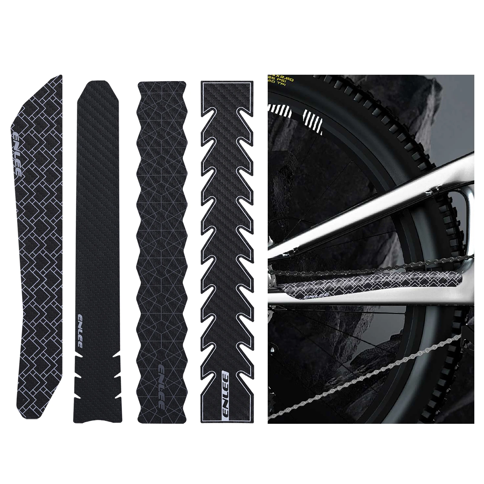 ENLEE Bicycle chain Protection Sticker Road Mountain Bike chain guard Protection Film 3MPU Sticker Retrofitting Film Riding