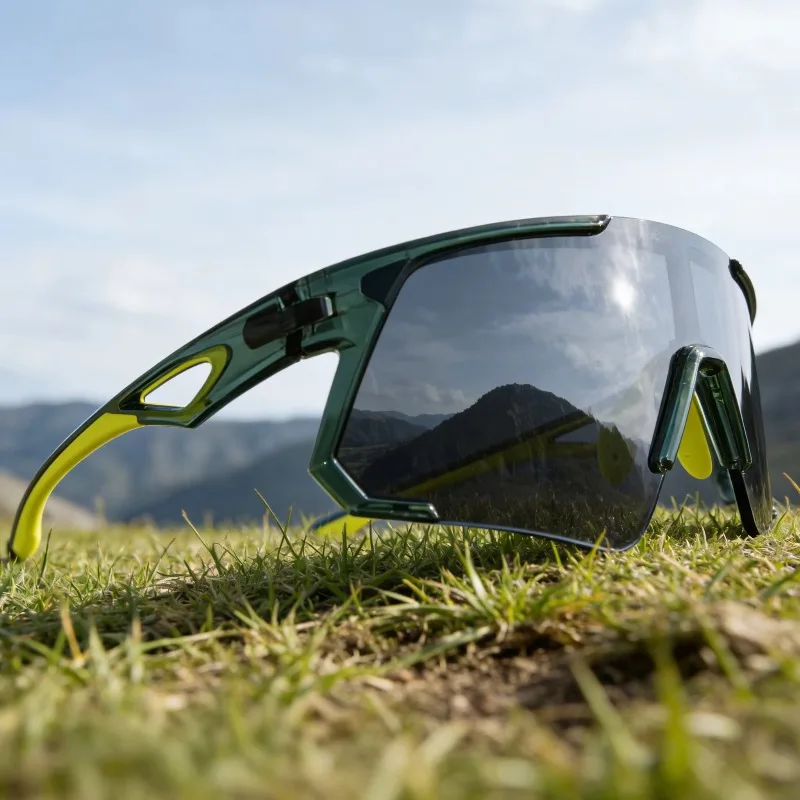 

PC TR90 frame unisex sports sunglasses UV-proof windproof football cycling road climbing sunglasses including glasses case set