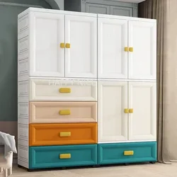 Clothes Modular Wardrobe Storage Cupboard Organizer Cabinet Baby Wardrobes Chest Plastic Drawer Armarios Bedroom Furniture