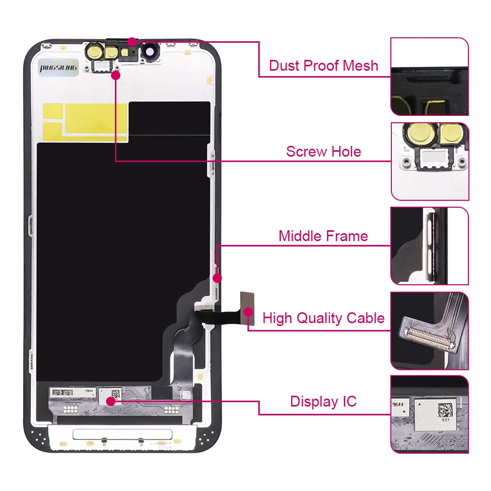 AAA+ For iPhone X XR XS Max Incell For 11 12 13 Pro Max 13 Mini 14 Plus 15 LCD Display Screen With 3D Touch Digitizer Assembly