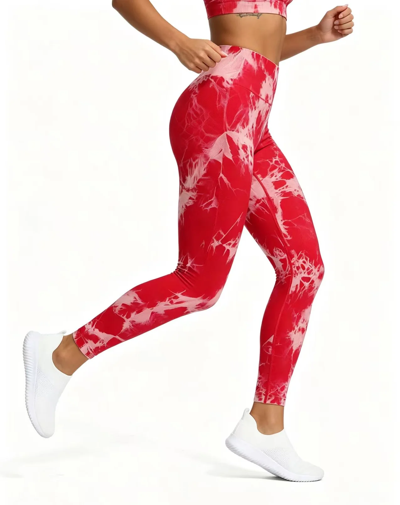 Women Tie Dye Yoga Pants High Waist Stretch Soft Joggers Breathable Fitness Workout Running Sports Leggings