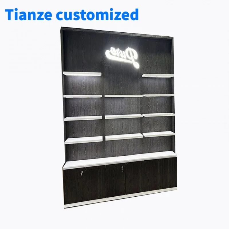 [Customized]wooden cosmetic store shelf  cosmetic shop display shelf