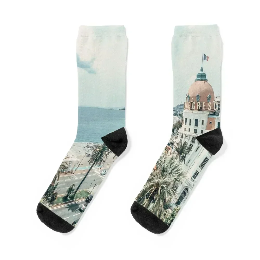 

Promenade des Anglais, Nice, France Socks Run football warm winter heated Socks For Man Women's