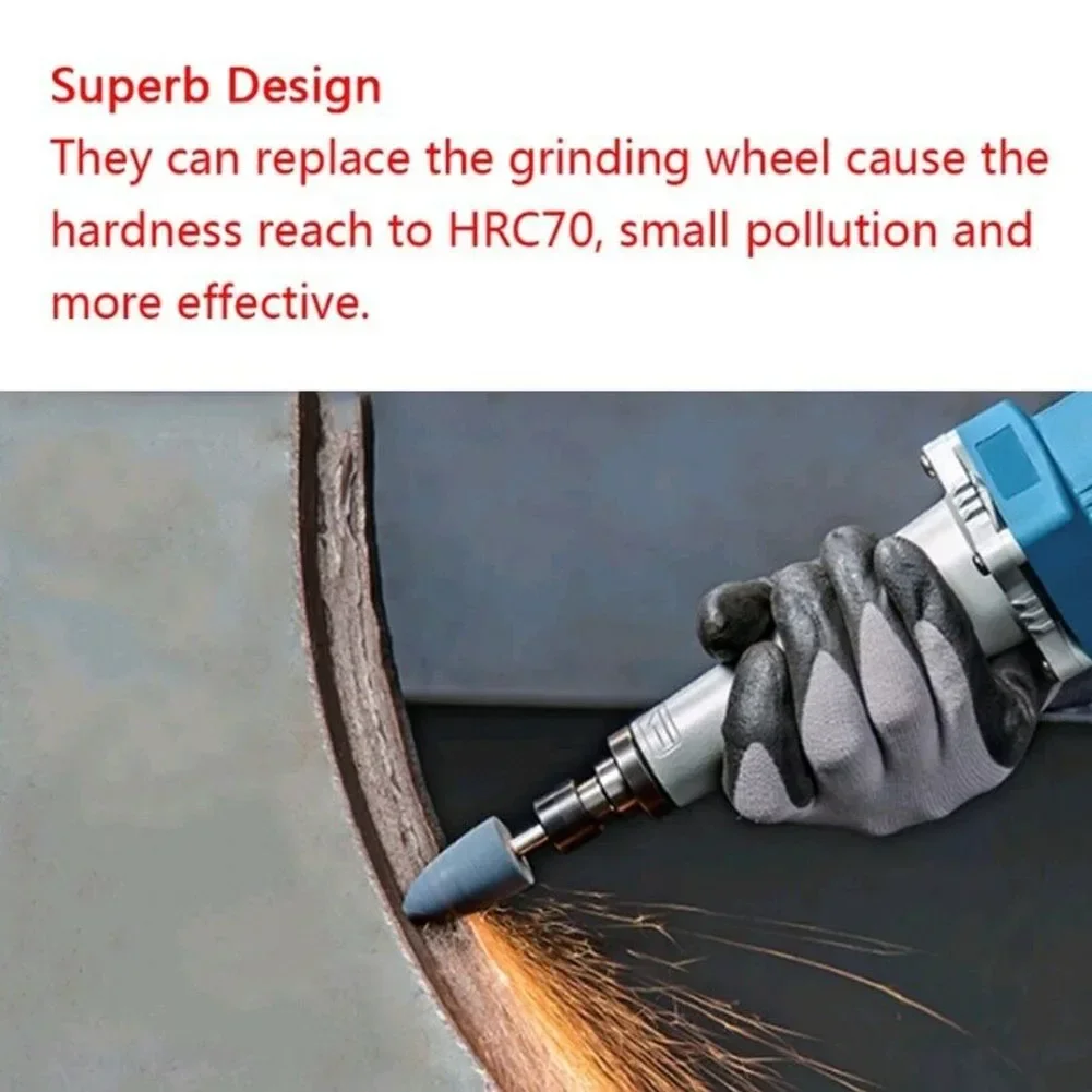 Tête de Roue de Polissage à Tige Ronde de 1/8 Pouces, pour Outils Convertifs à Distance, Meule Électrique, 10 Pièces/Ensemble